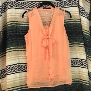 Peach Tank Top Blouse